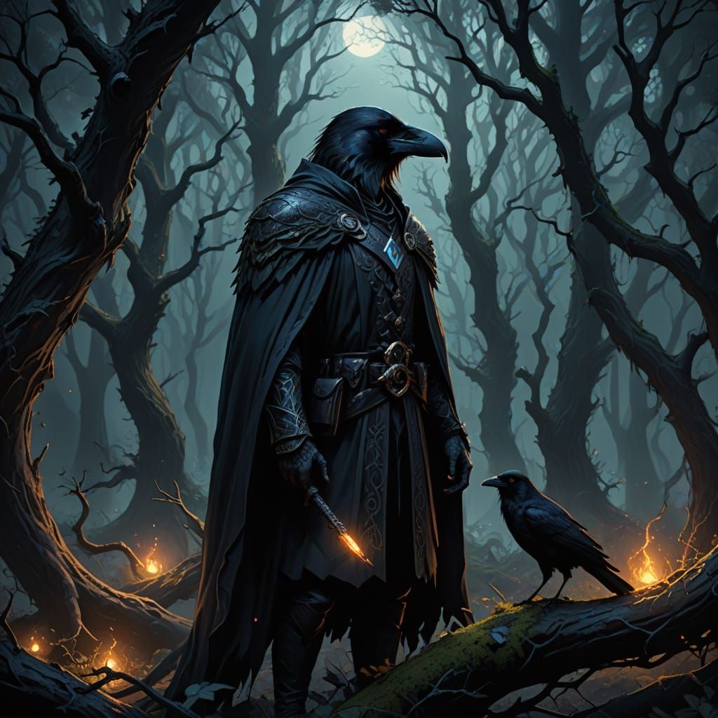 Mysterious Figure Emerges from Dark Fantasy Realm in Cyberpu...