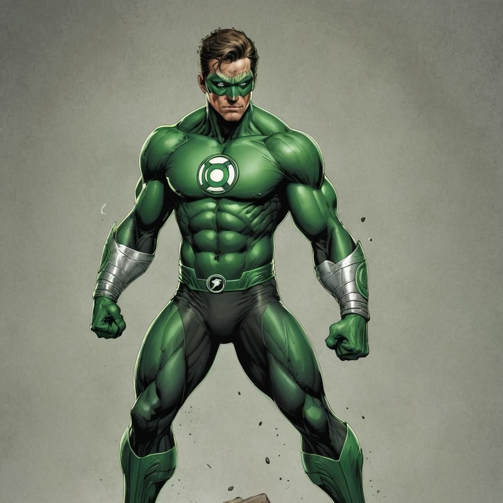 Green Lantern: Powerful Boxer Warrior Ready to Fight