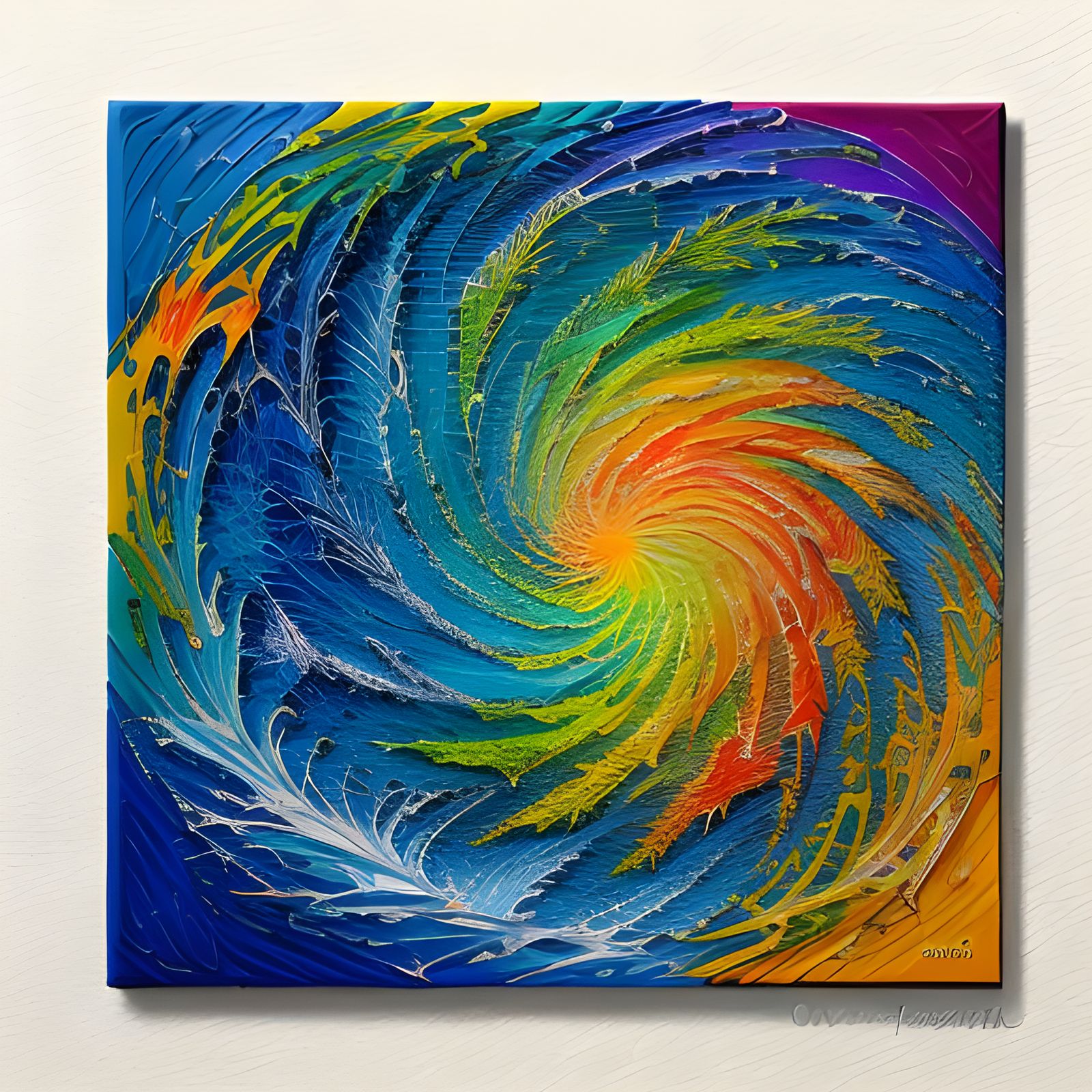 Abstract Fractal Wave Function in Expressionist Style