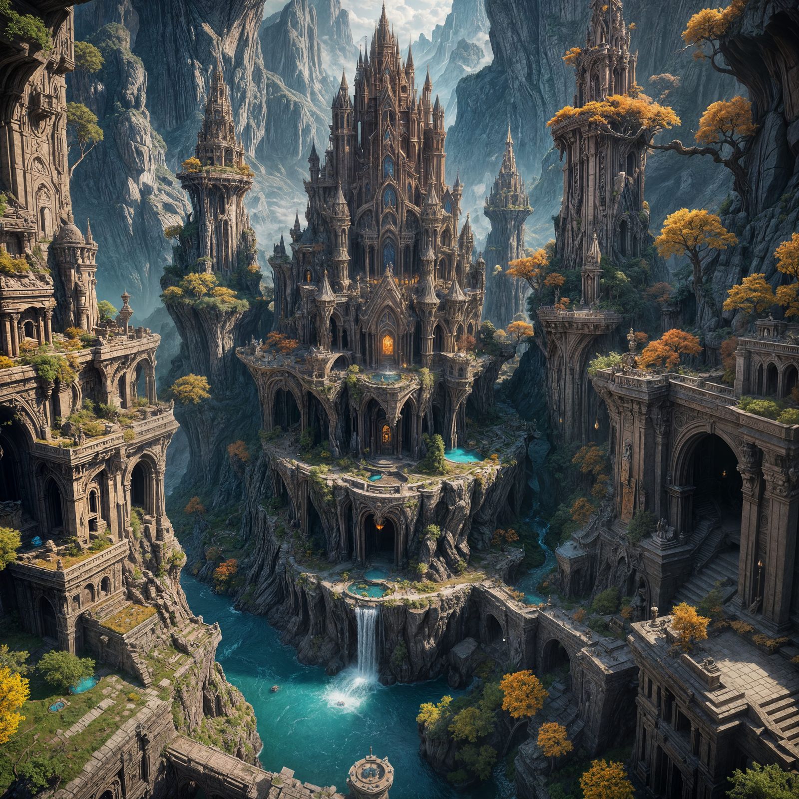 Fantastical God in Detailed Matte Painting