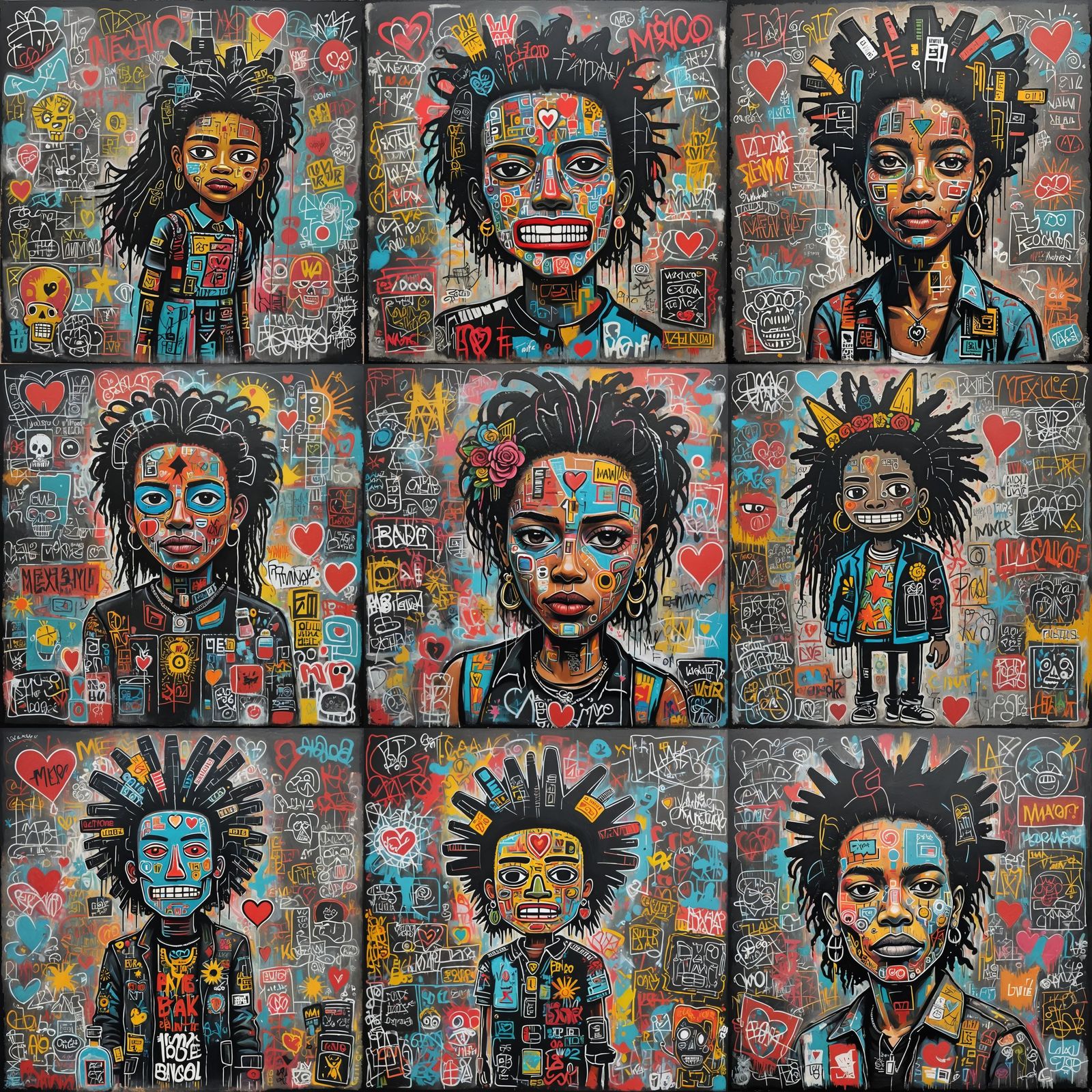 Graffiti Chalk Art in Retro Mexicana Style