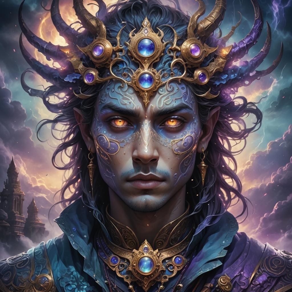 Fantasy Being Portrait in Magical Realism Style