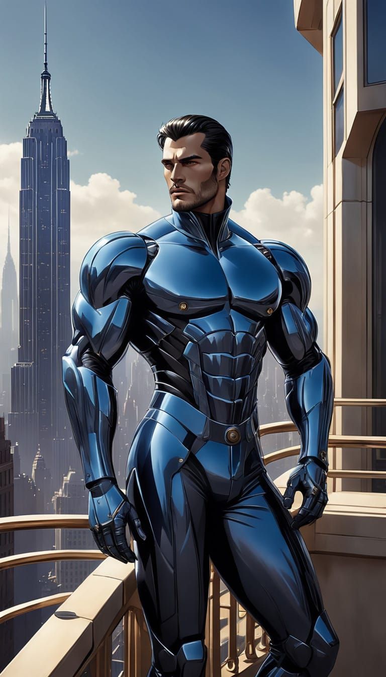 Greek God Figure in Modernist Chic