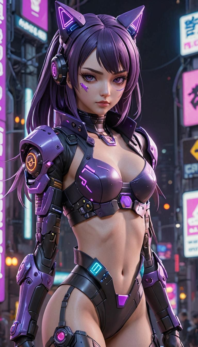 Cyberpunk Gacha Game Character in 3D