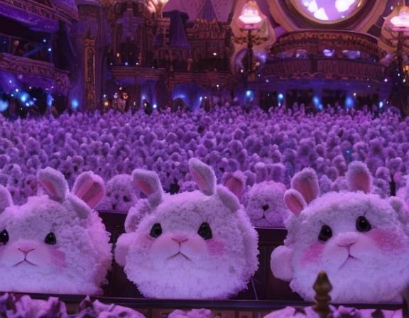 Fluffy Bunny Rabbit in Disney Animation Style