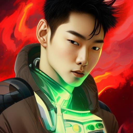 Astronaut Portrait in Hyperdetailed Concept Art Style