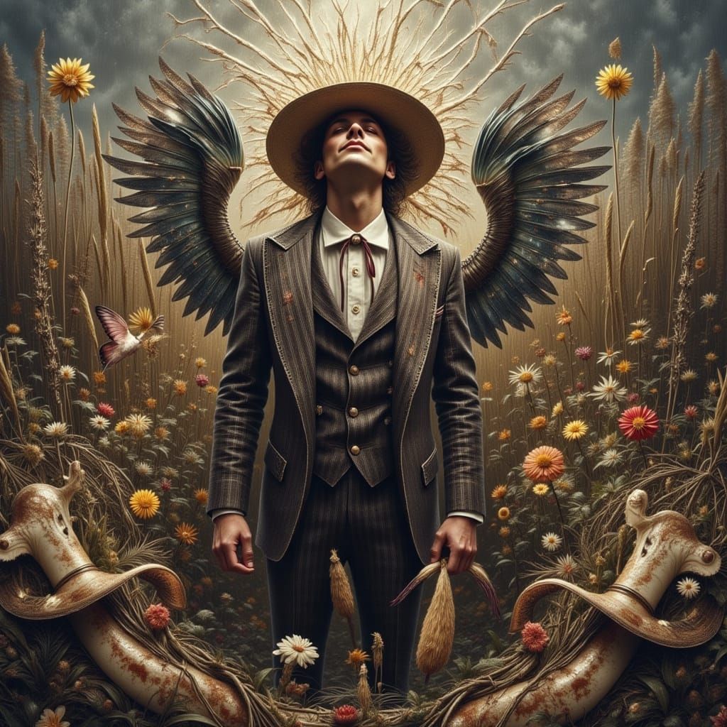 Hyperrealistic Horror Scene with Bold Brushstrokes