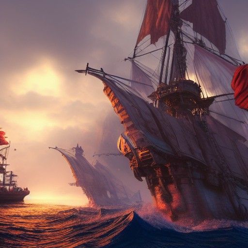 Sirens Lure Pirates: Detailed Fantasy Concept Art