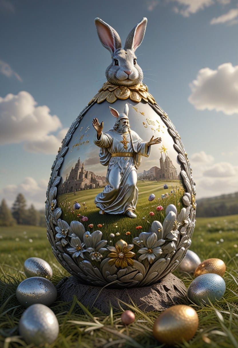 An Easter Bunny - funny workflow snapshot