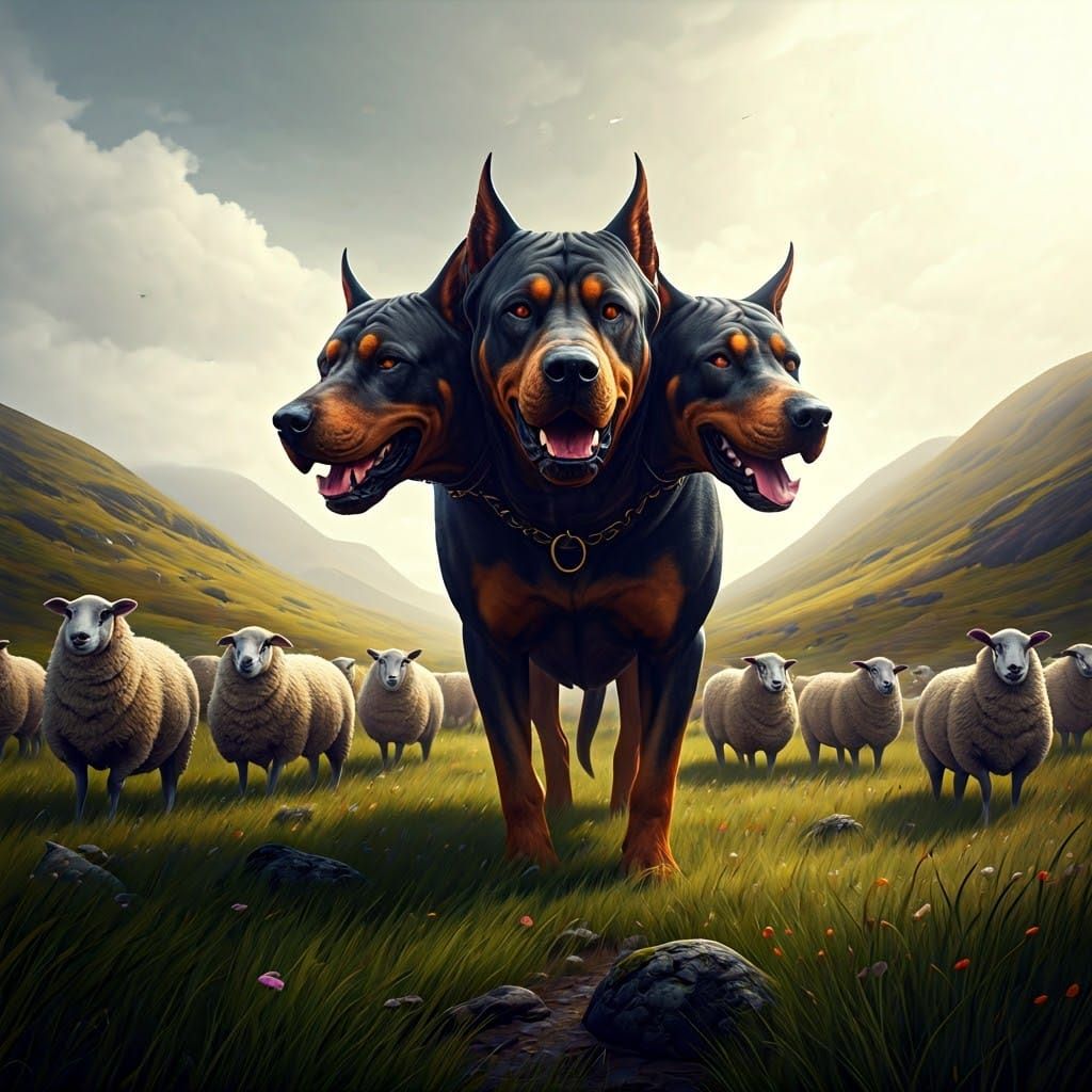 Cerberus the Sheep Dog