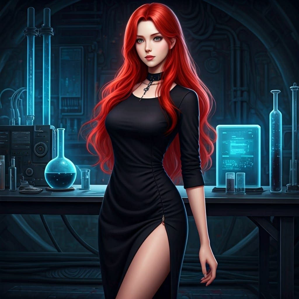 Ethereal Laboratory Siren in 1990s Retro Aesthetic