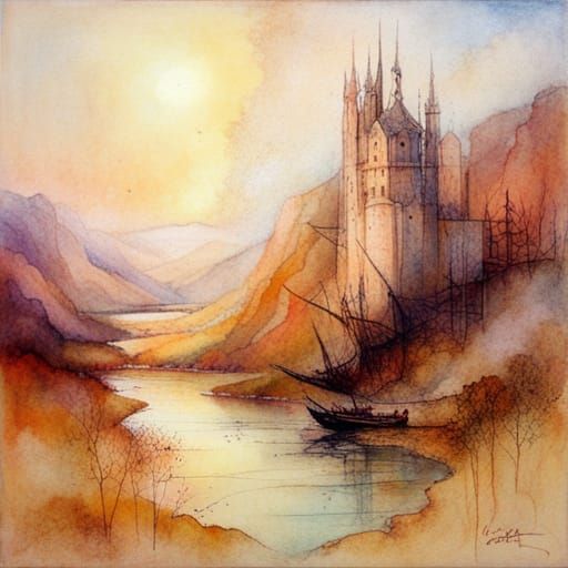 Ethereal Landscape in a Dreamlike Style