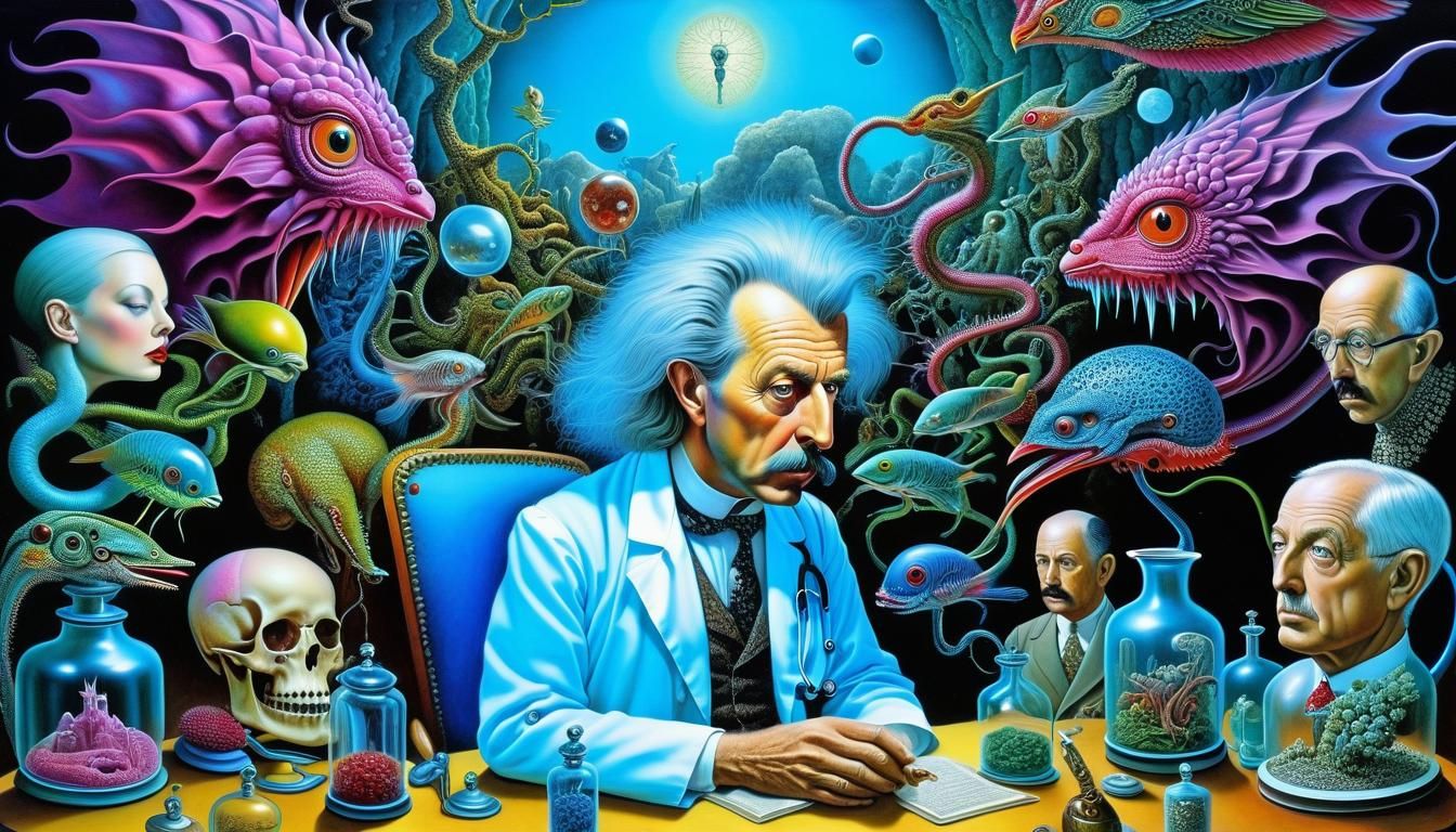 Surreal Doctor and Patient in Magic Realism Style