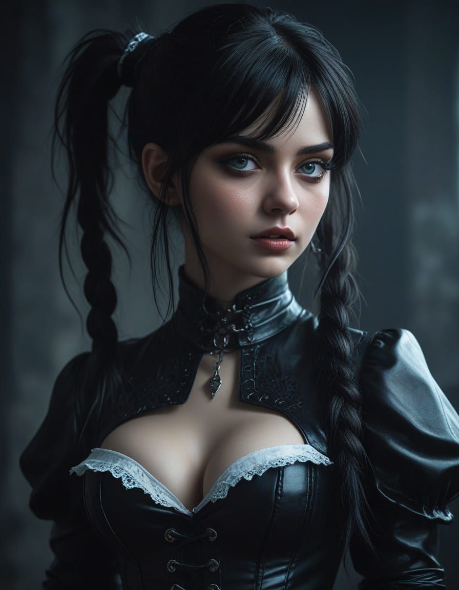 Gothic Goblin Portrait in Dark Fantasy Style