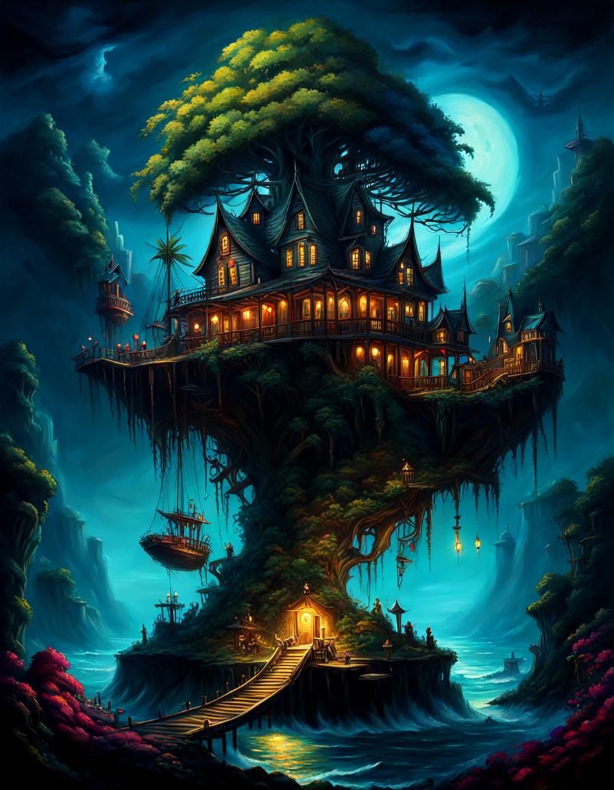 Ghostly Governor: Neo-Impressionist Oil Painting