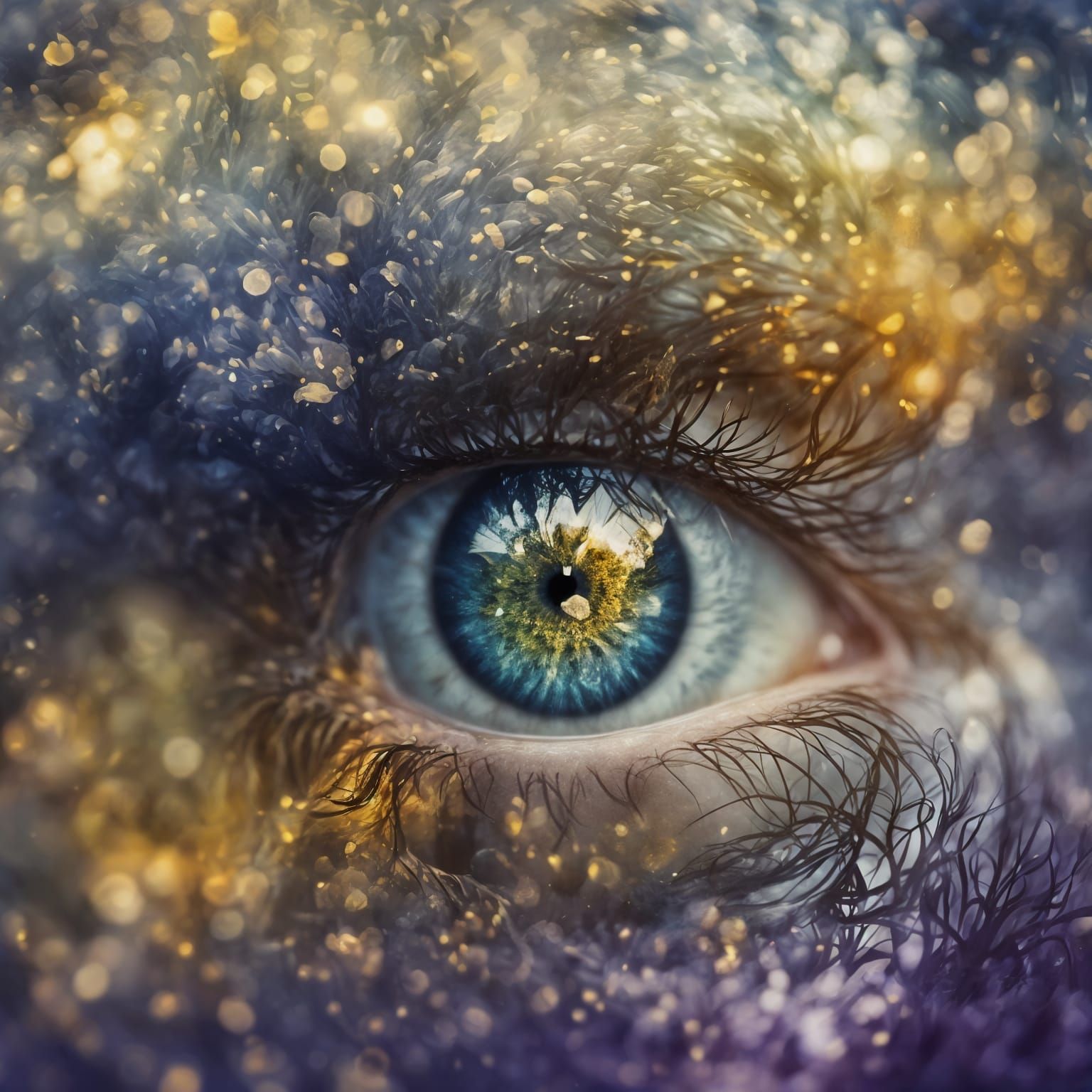 Iris Photography (macro view of the eye's iris)