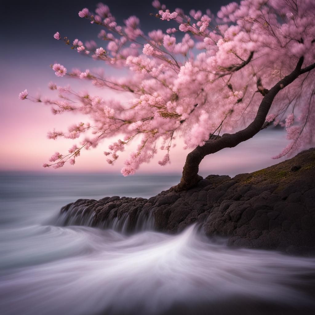 Cherry Blossoms in Stroboscopic Flash Photography