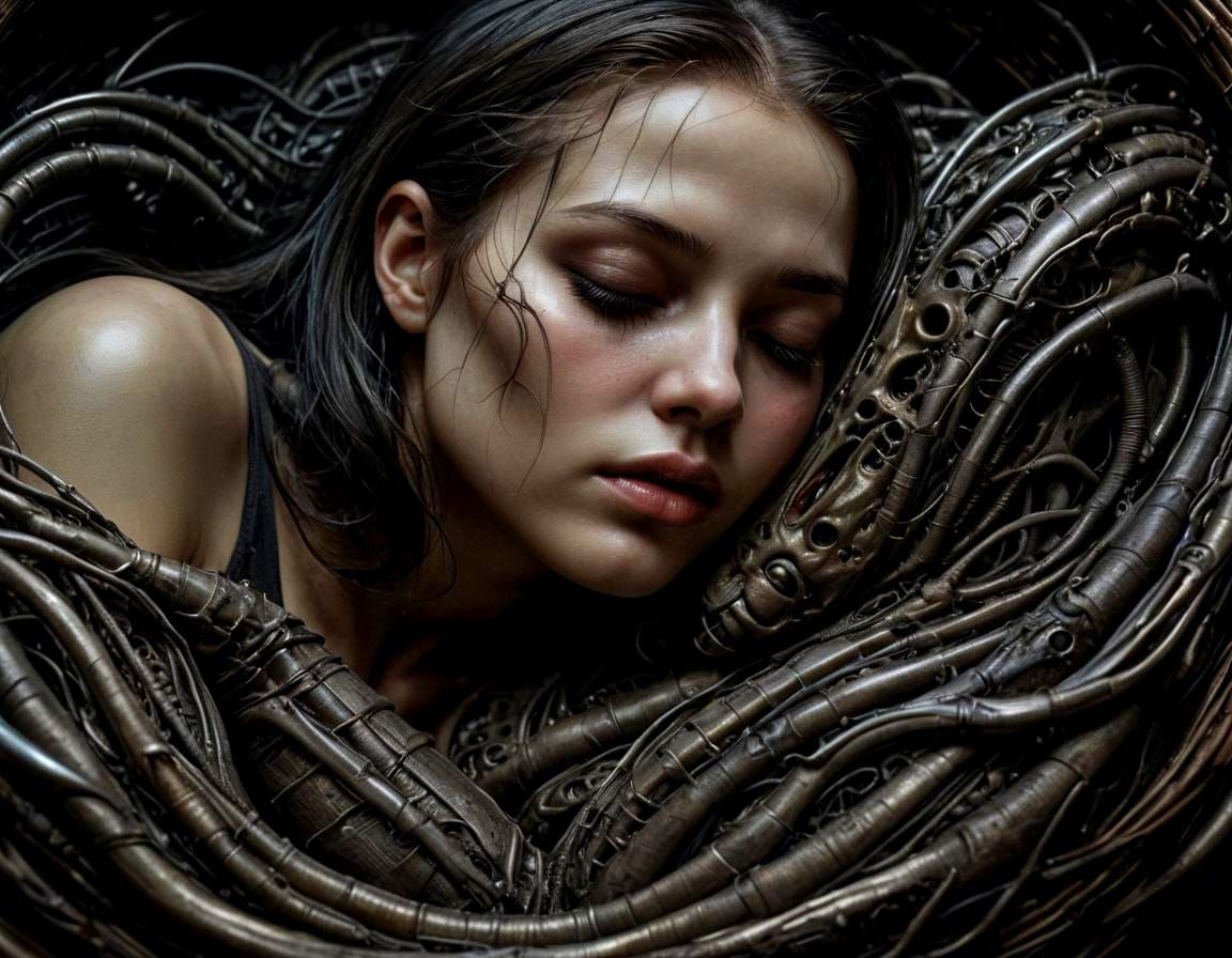 Sleeping Beauty in Giger Style