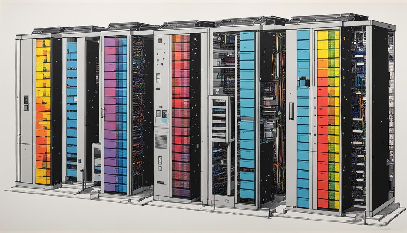 Supercomputer Advertisement in Colored Ink Style