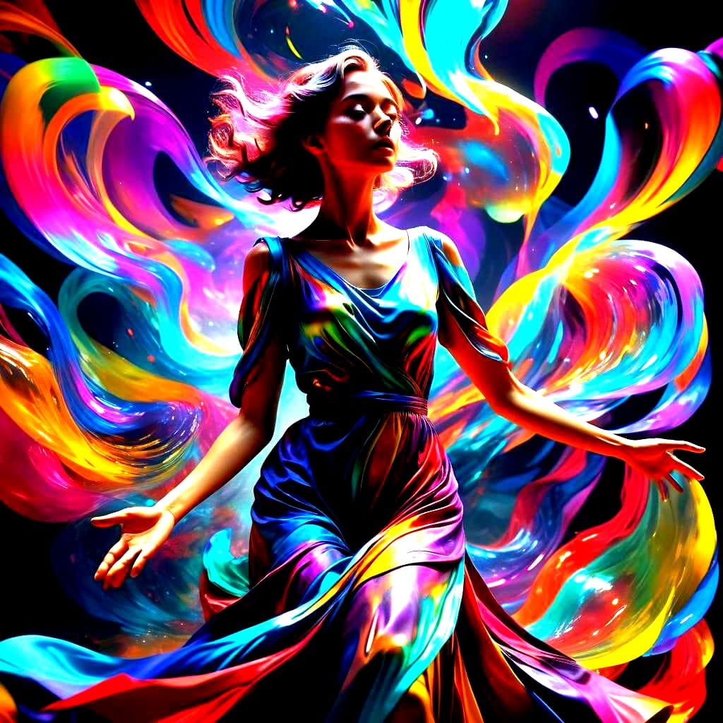 Surreal Dreamcore Image with Swirling Colors