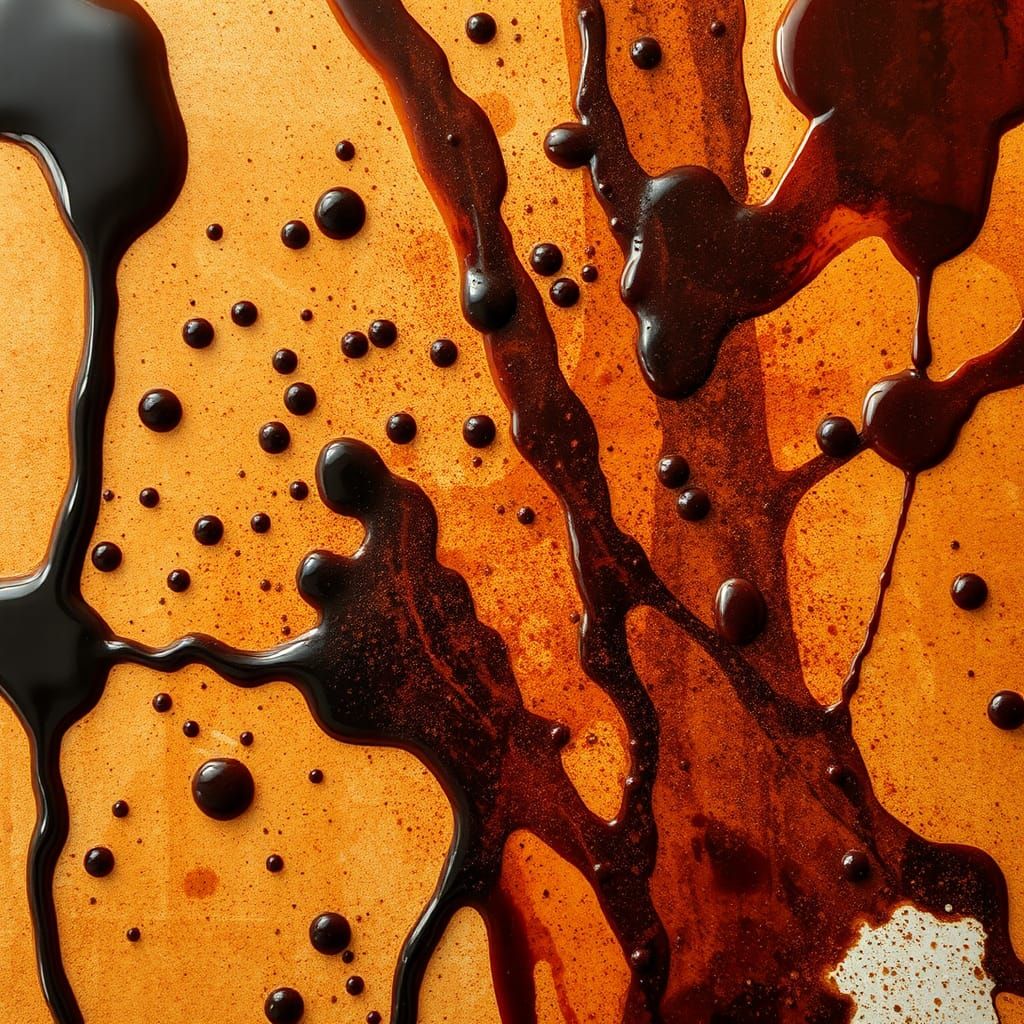 ink splatter art using coffee