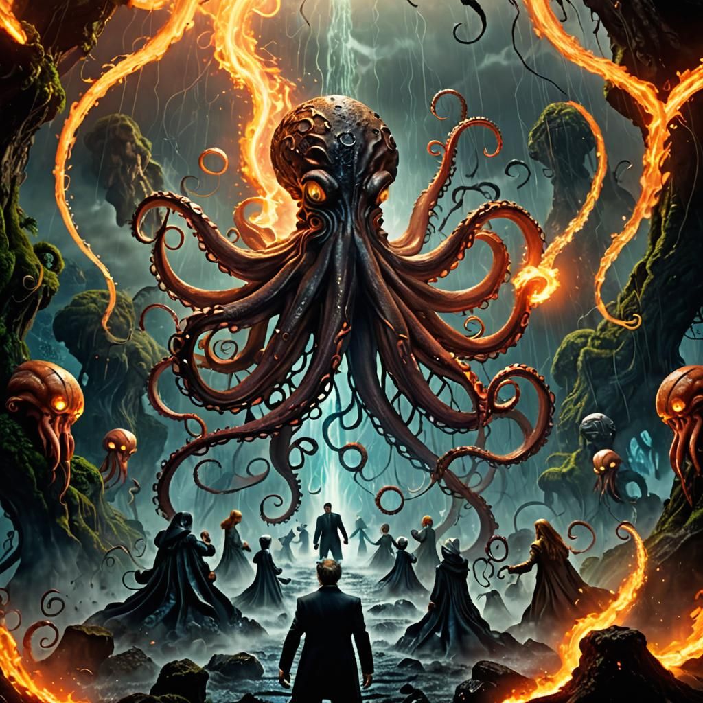 Angels vs Demons in a Burtonesque Battle