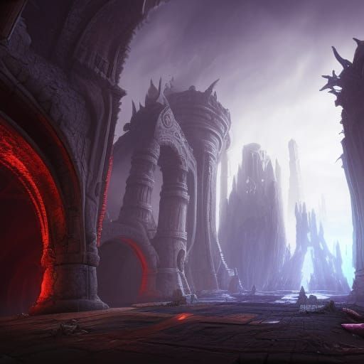 Demonic Abyss Portal Consumes City Ruins