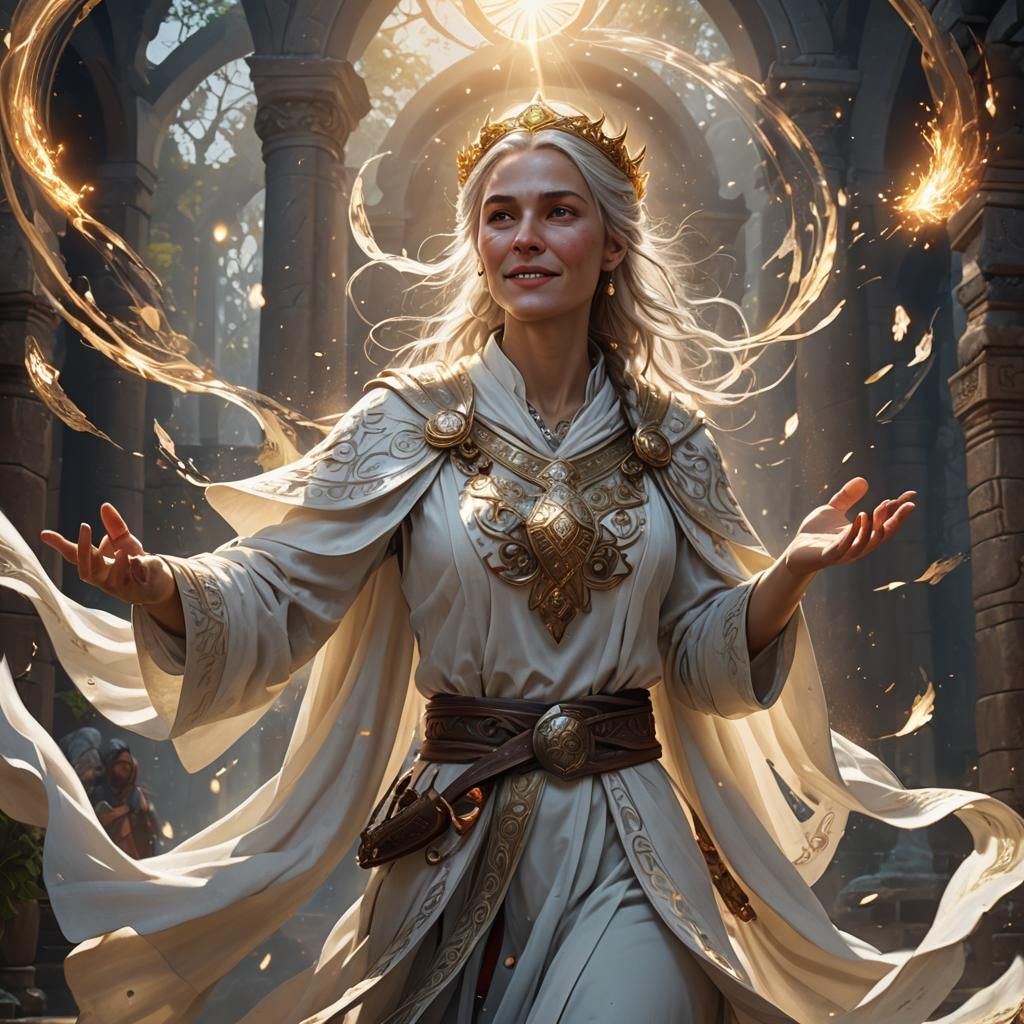 Slavic Cleric in Sunlight: Fantasy Art