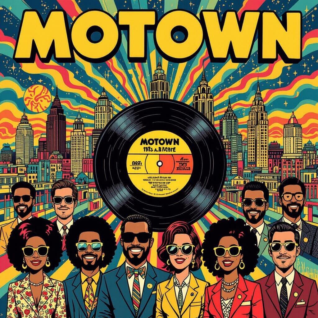Detroit Primary: Motown Record Sleeve Illustration