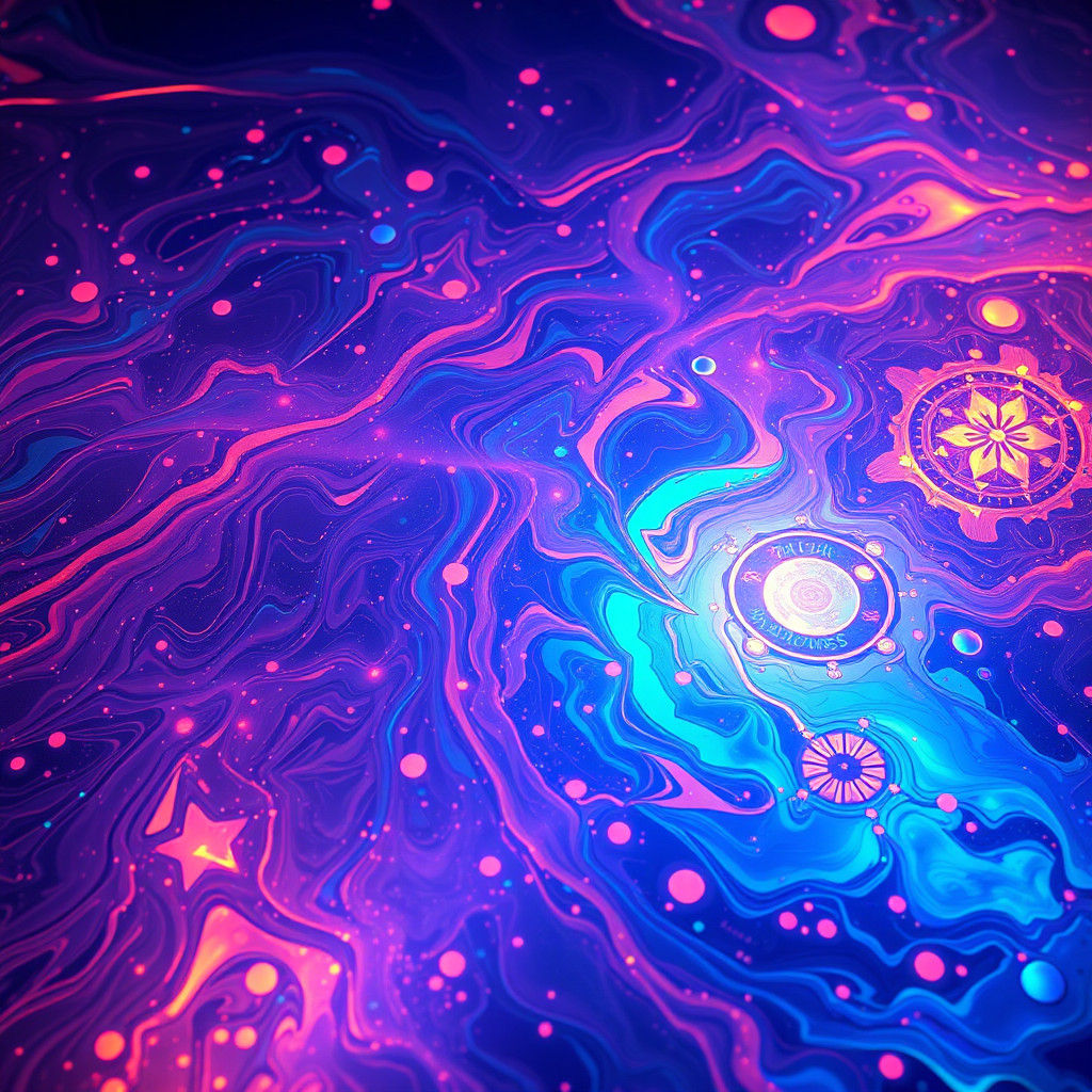 Iridescent Magic Surface in Fantasy Style