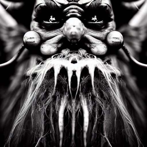 Krampus Demon Portrait in Photographic Style