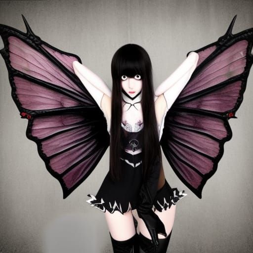 Gothic Anime: Dark Fairy Bat Wings