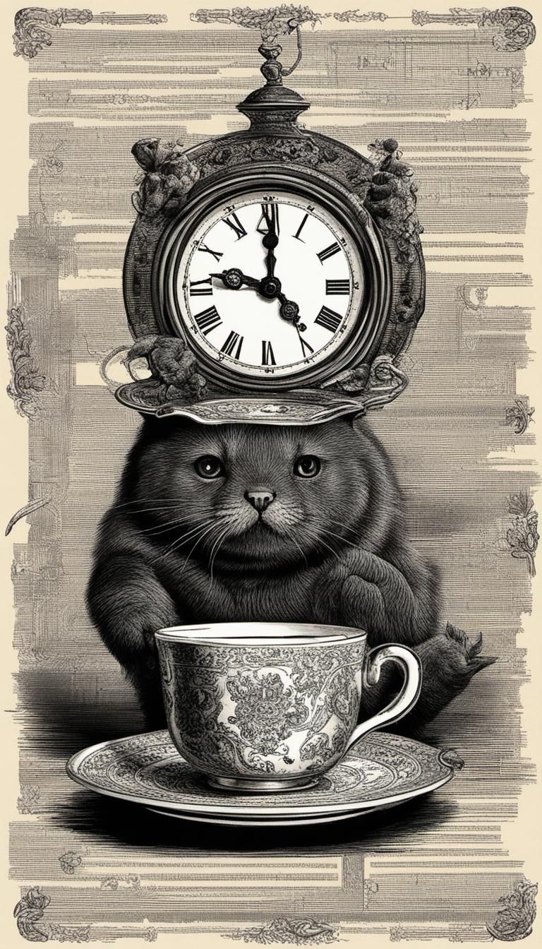 Abstract Illusion of Time, Surreal AI Art