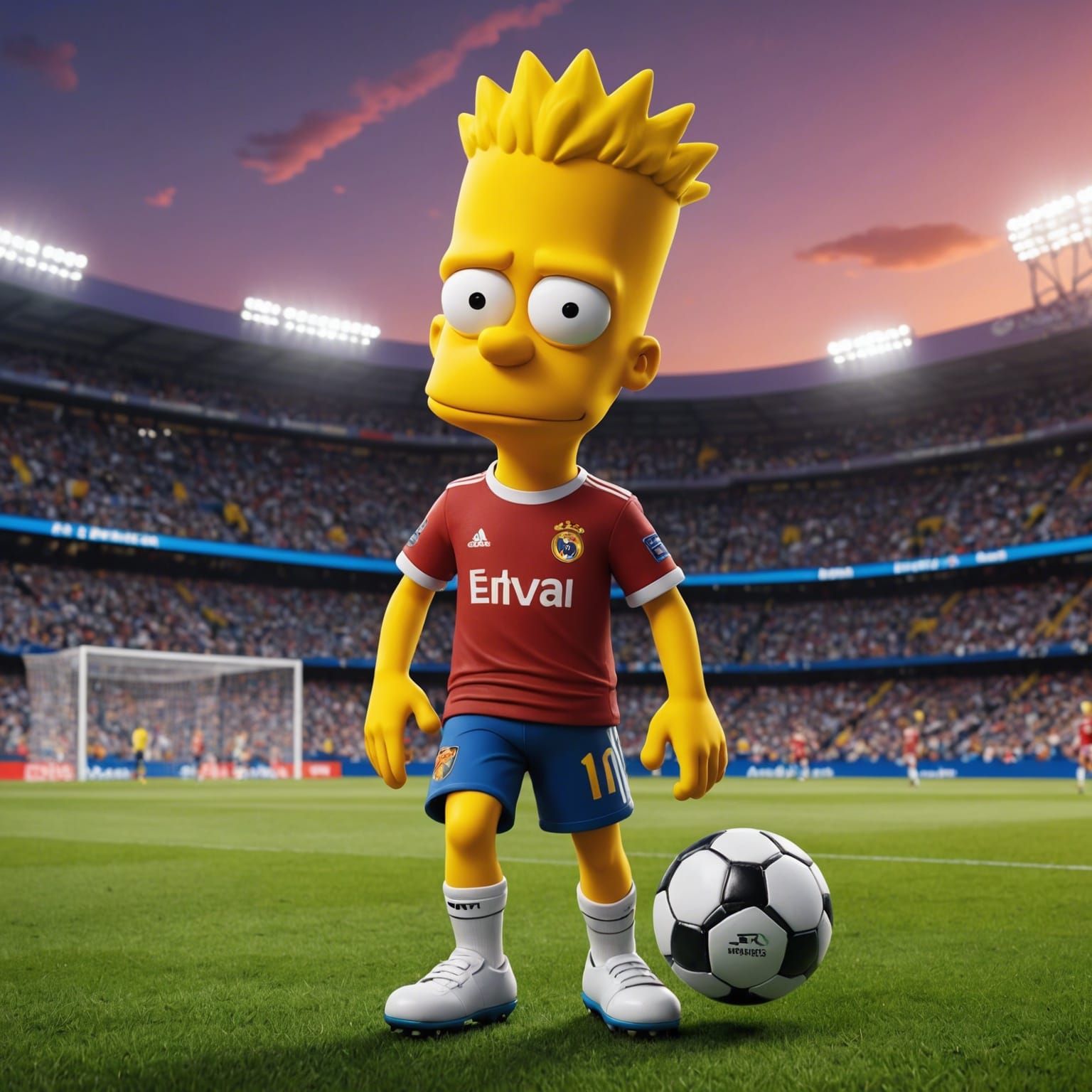 Bart Simpson as Real Madrid Soccer Star