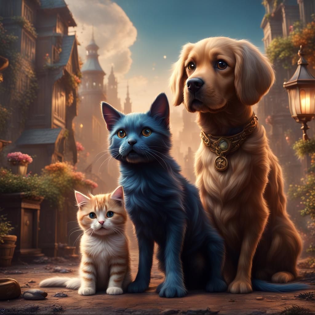 Dog and Cat Plotting World Domination