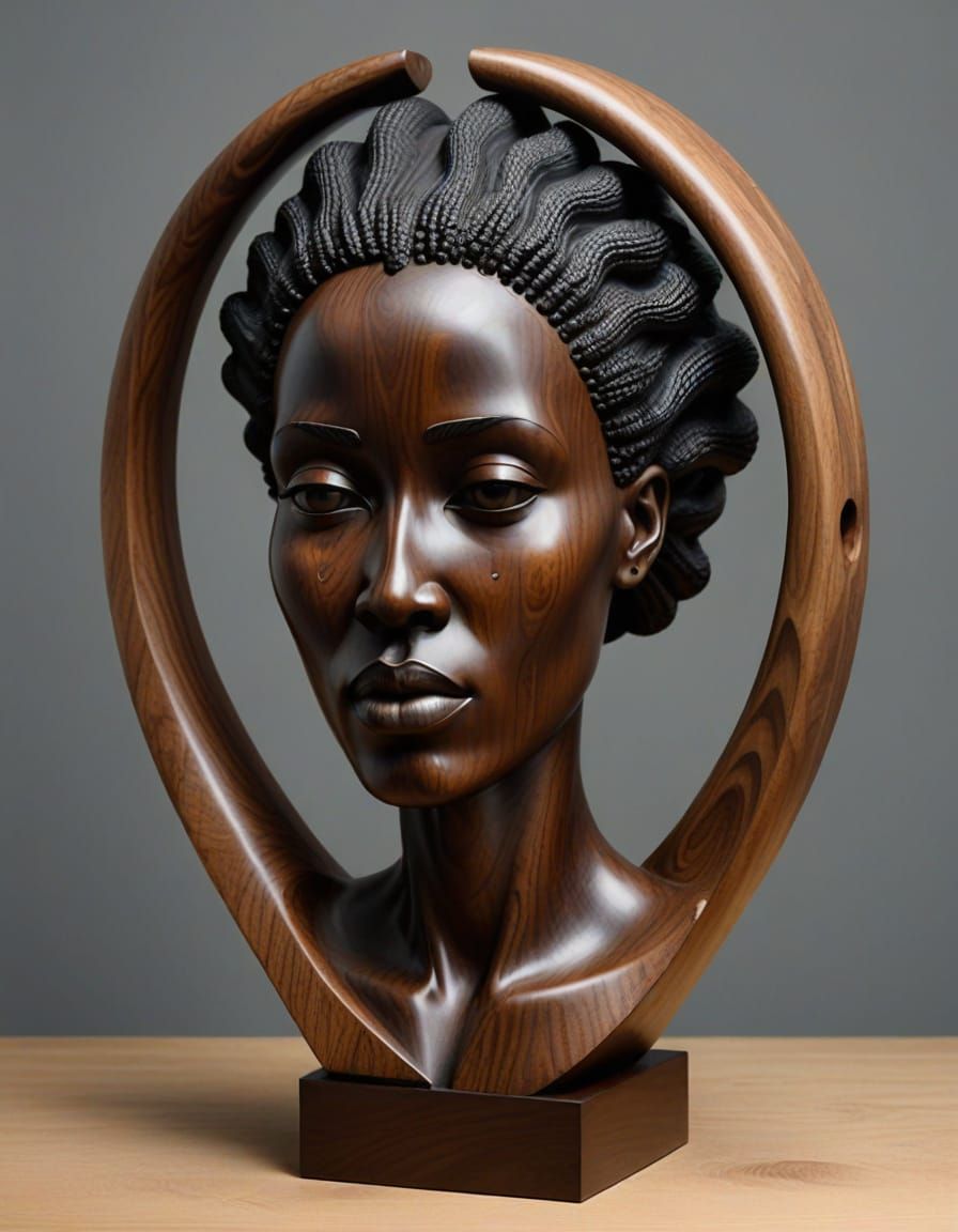 Wooden bust