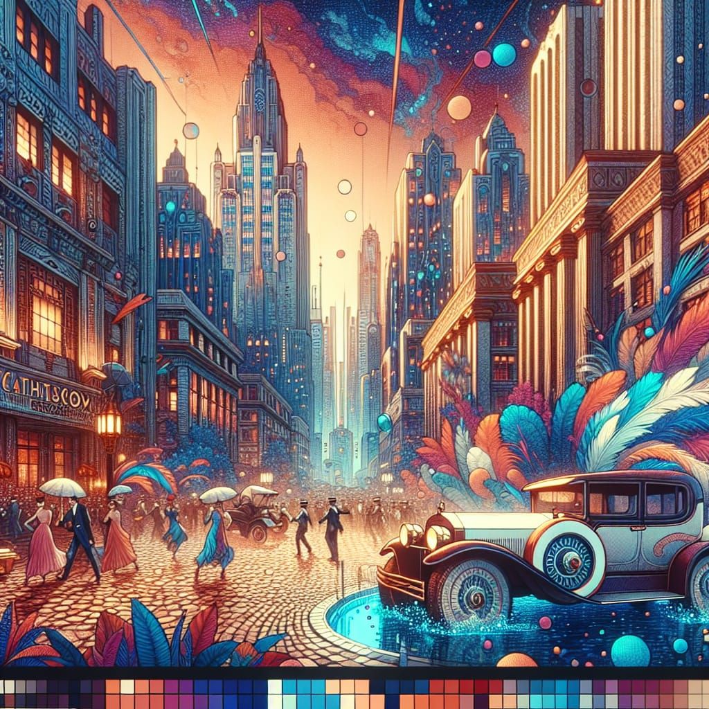 Fantastical 1920s America Concept Art