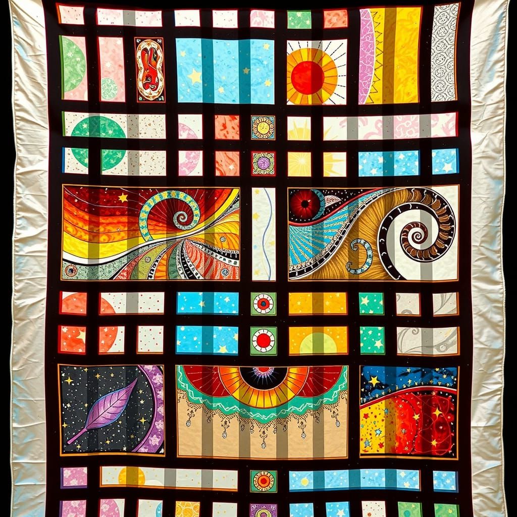 Surreal Glass Pillow with Geometric Curves in Hyperrealism