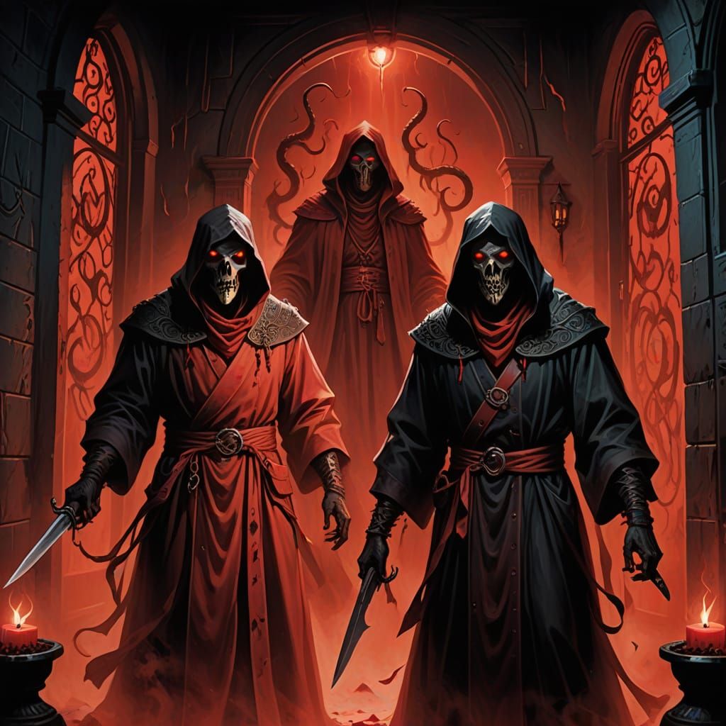 The red-robed cultists bearing bloody obsidian knives: Excuse Me Do You Have Time To Talk About Our Lord Cthulhu?