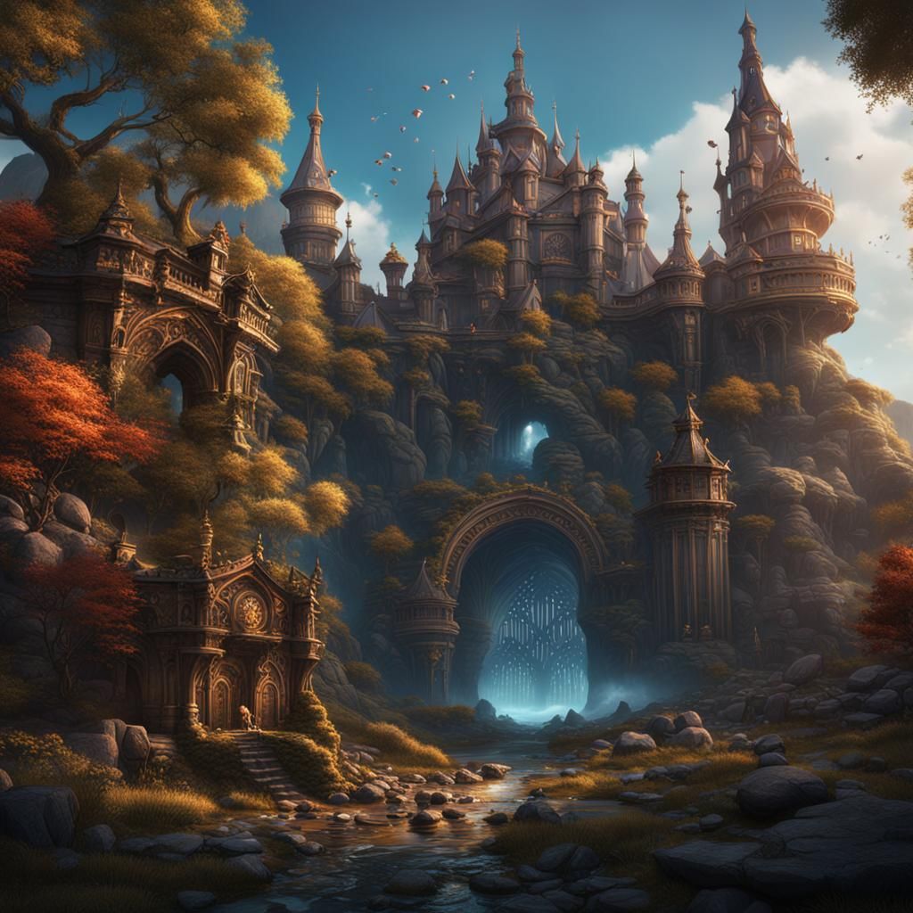Fantastical Miracle in Detailed Matte Painting