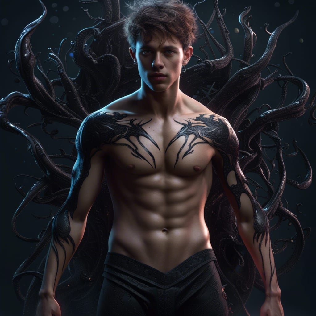 Symbiote Transformation: A Detailed Fantasy Concept Art