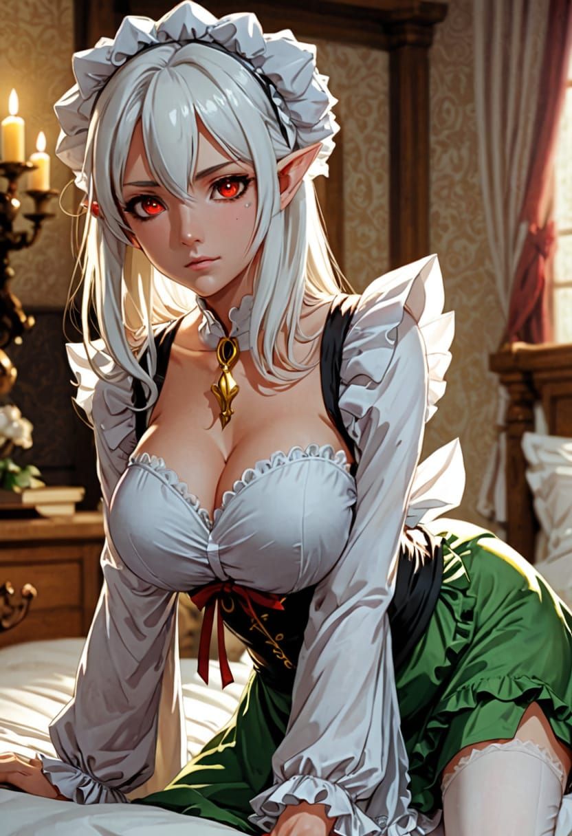 Elf Maid in Lavish Bedroom, Anime Key Visual