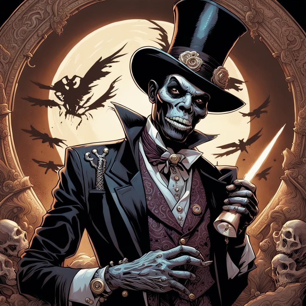 Baron Samedi in Comic Book Art Style