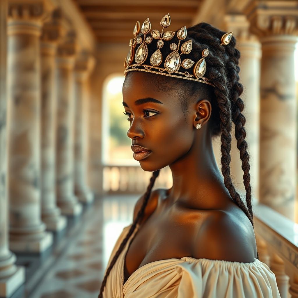 Golden Goddess in Ancient Greek Elegance