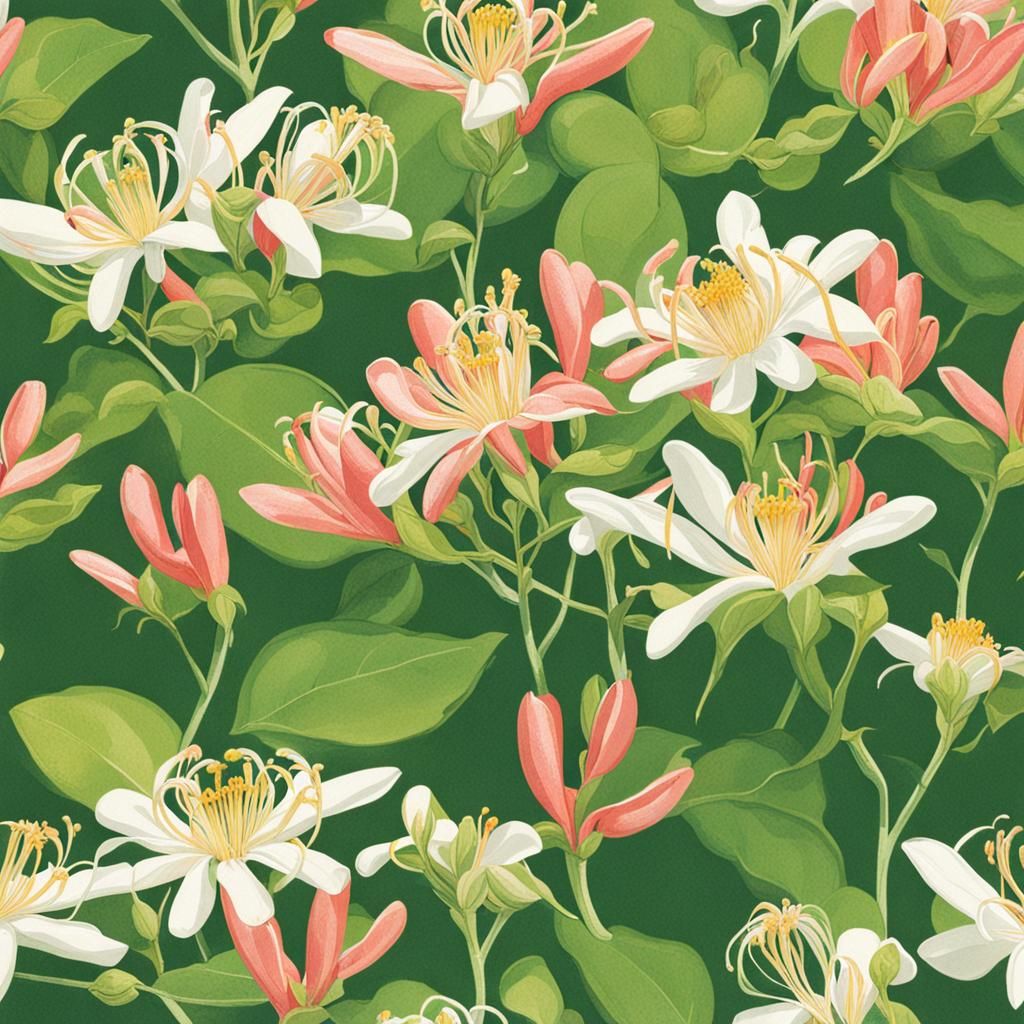 Honeysuckle in Bloom: A Symphony of Nature
