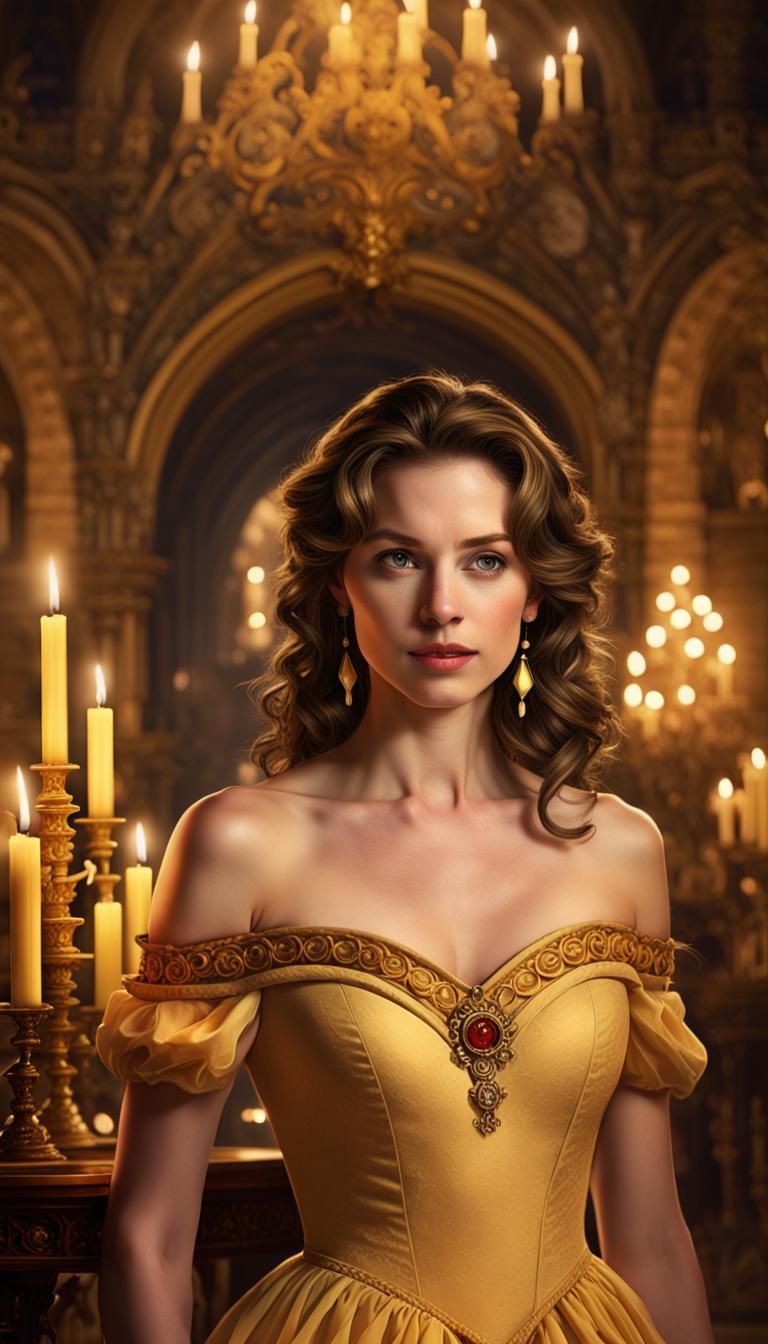 Belle Portrait with Art Nouveau Details