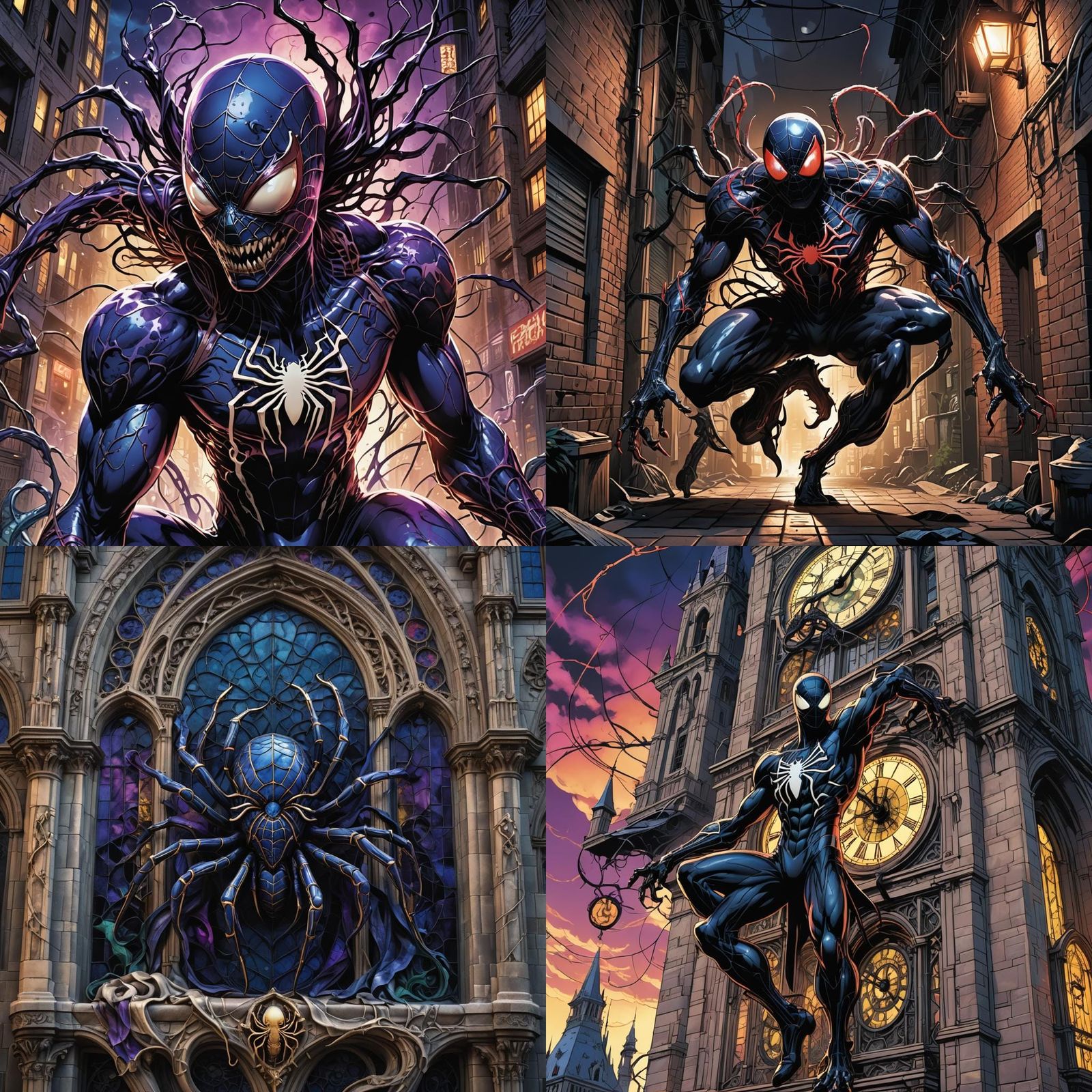 Demonic Porcelain Symbiote Spider-Man: Anime Style