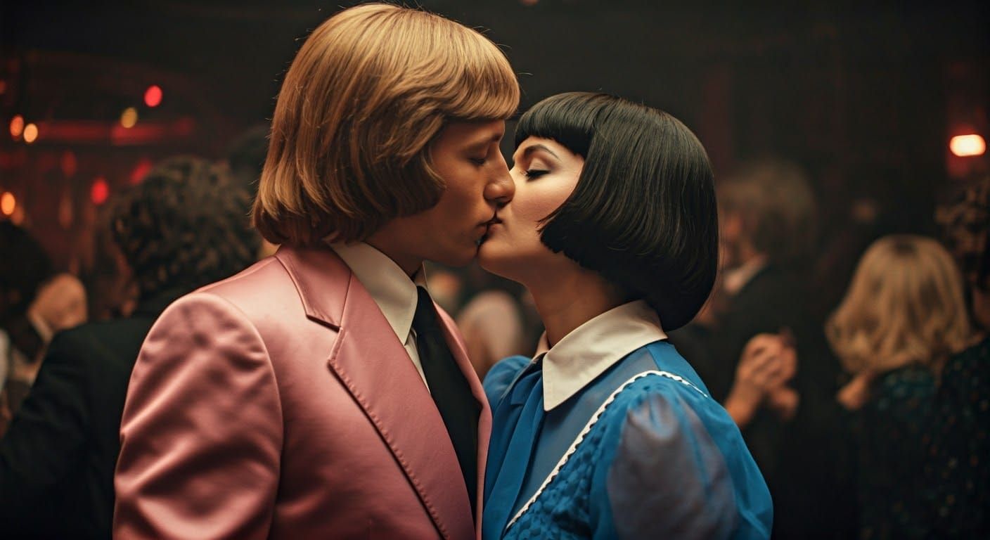 Vintage Nightclub Romance in Cinematic Close-Up