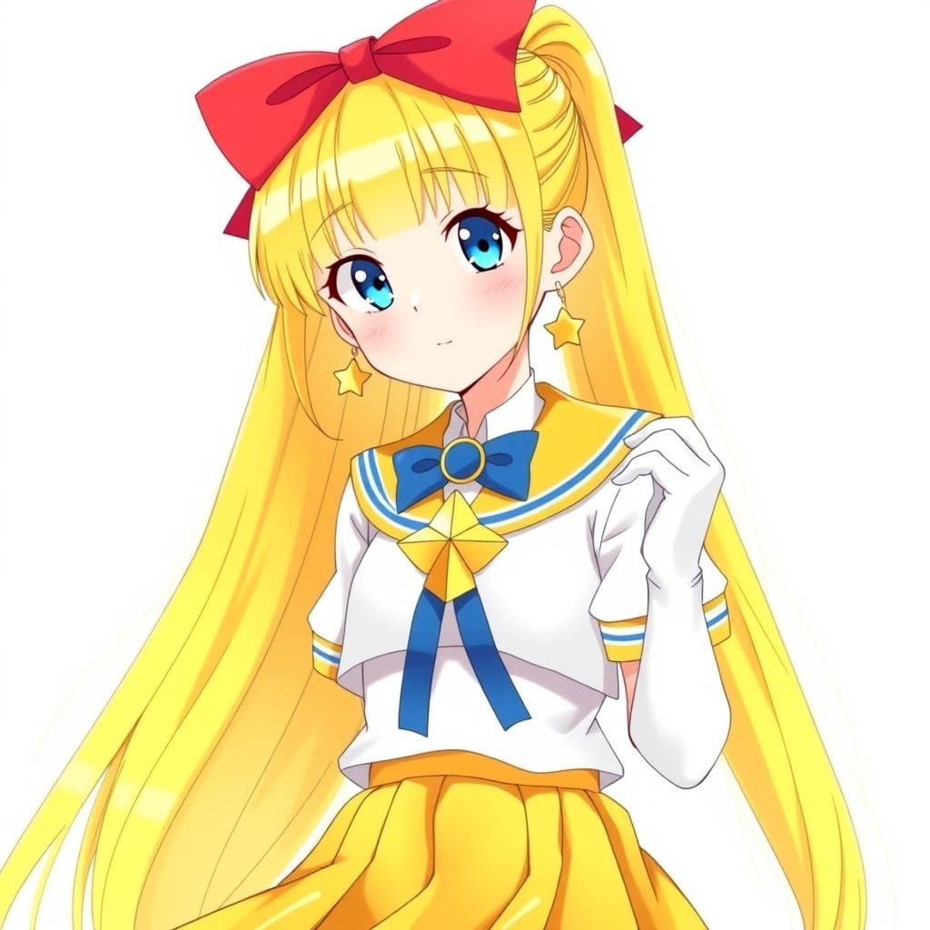 Sailor Venus in Delicate Manga Style