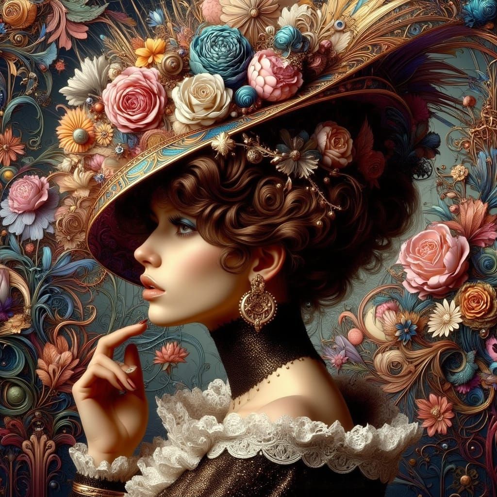 Surreal Victorian Women in Abstract Digital Art